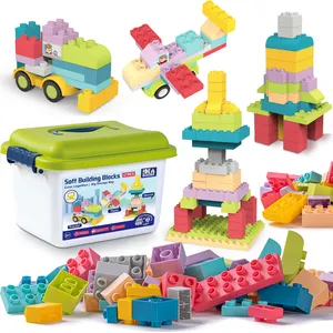 127PCS 소프트 빌딩 블록 창조적 인 장난감 어린이 렌더링 장난감 소프트 플레이 벽돌 빌딩 벽돌 블록 장난감