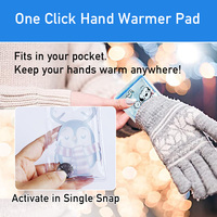 Portable Magic Instant Click Heat Warm Pad Pack Gel chauffe-mains avec impression de forme de taille personnalisée