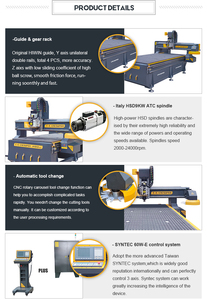 Atc Router SYNTEC 60WE Control System 2040 1530 1325 Wood Router Machine With Rotary Atc Library 8 Tools - Product Image 5
