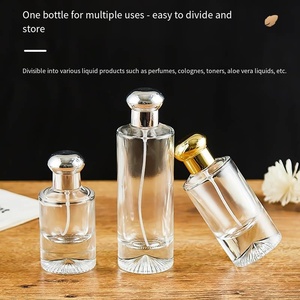 Nhà Máy Bán buôn 30ml 50ml 100ml rõ ràng cổ điển uốn nước hoa chai rỗng với nắp vàng sang trọng - Product Image 3