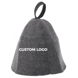 Gorro de Sauna de Fieltro HKZB con Logotipo Personalizado, Gorro de Ducha Reutilizable de Fieltro para Adultos, Protección Contra el Calor - Product Image 2