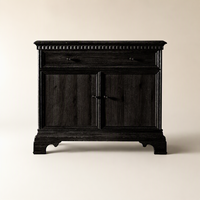 Buffet de luxe en bois massif, meuble architectural à 2 portes avec tiroir pour hôtel, villa, salon