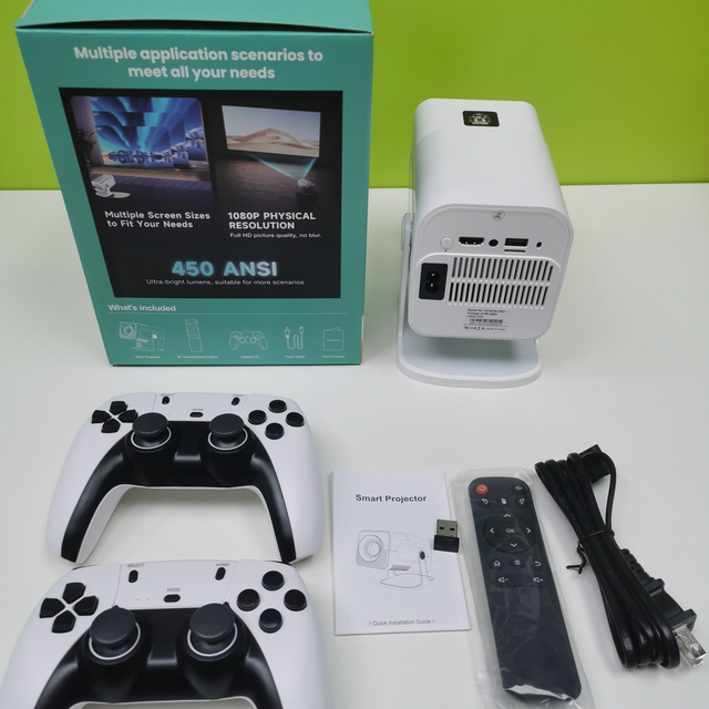 2025 New HCS350 Pro Game Projectors Android 4K 1080P Supported Wifi6 BT5.0 Smart Home Video Cinema Projectors Game Console