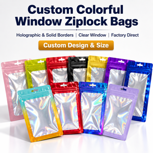 Bolsas con Cierre y Ventana Transparente Personalizadas al por Mayor con Logotipo, Reutilizables, para Juguetes, Regalos, Joyería, Proveedor de Empaques para Minoristas - Product Image 3