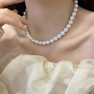 Fast Shipping Womens Fashion Luxury Pearl Necklace Freshwater Pearl Necklace