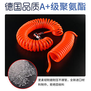 8mm Pneumatic PU Spring <b>Hose</b> 6/9/12/15 Meters Telescopic Spiral Air <b>Compressor</b> <b>Hose</b> with Connector Coil Type - Product Image 4