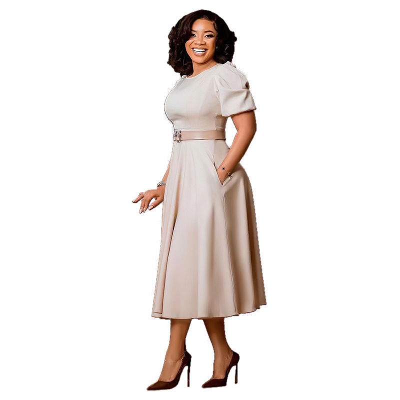 Elegant Midi Evening Gown for Ladies - Casual Party Dress in Various Sizes  | Available at Dream-Flying01 - Shop Now!