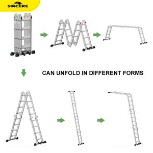 Многоцелевая складная алюминиевая лестница, 4x2, 4x3, 4x4, 4x5, 4x6 - Product Image 4
