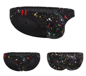 Calzoncillos bóxer de algodón transpirable para hombre con estampado de galaxia, tela de punto antibacteriana y logo en la cintura - Product Image 6