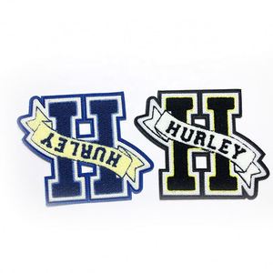Wholesale Heat Cut Brand Name Sports Club Letter Logo Chenille Patch Clothes Custom Embroidery Patches - Product Image 2