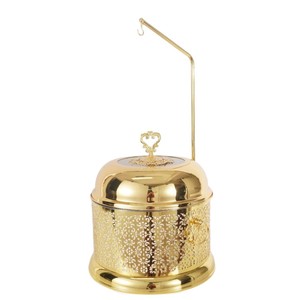 Réchaud de buffet circulaire en acier inoxydable doré 8L pour hôtels et restaurants - Product Image 5