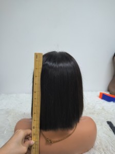 Promoción Letsfly: Pelucas de Cabello Humano 100% Coloridas, Lisas, de 10 Pulgadas, con Frente de Encaje 13x4, Estilo Bob, 200g, Alta Densidad, Venta al Por Mayor, 35$ - Product Image 6