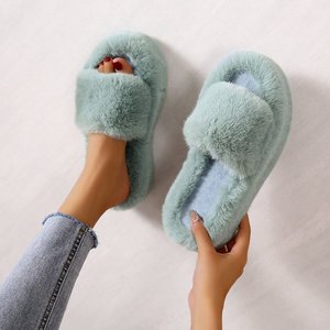 Pantuflas de Felpa para Mujer, Estilo Coreano, Otoño-Invierno-Verano 2025, Diseño Juvenil, Antideslizantes, Suela Gruesa, Tallas Grandes, para el Hogar - Product Image 4