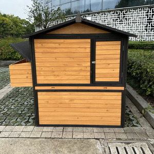 Casetta per Animali Domestici Superiore in Legno di Grandi Dimensioni, Habitat Esterno Ben Costruito con Chiusura a Bottone per Polli, Conigli, Piccioni, Cortile e Giardino - Product Image 3