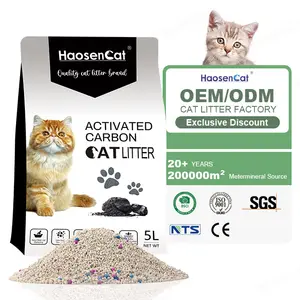 공장 직접 판매 OEM 키티 모래 ODM 활성탄 99.99% 먼지없는 공 모양 clumping 벤토나이트 고양이 쓰레기