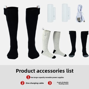 Nhà sản xuất bán buôn tùy chỉnh Mùa Đông Phương thức cotton USB sạc loại cao-ống chống vi khuẩn sưởi ấm nhiệt trượt tuyết nóng vớ - Product Image 2