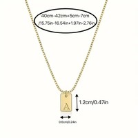 Collier Initiales en Acier Inoxydable Plaqué Or 14k pour Femme-Pendentif Monogramme Délicat, Cadeau Bijoux de Nom pour la Saint Valentin