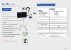 LZJ-6EL HD调节可能な双眼ENT、歯科操作の顕微镜 - Product Image 6