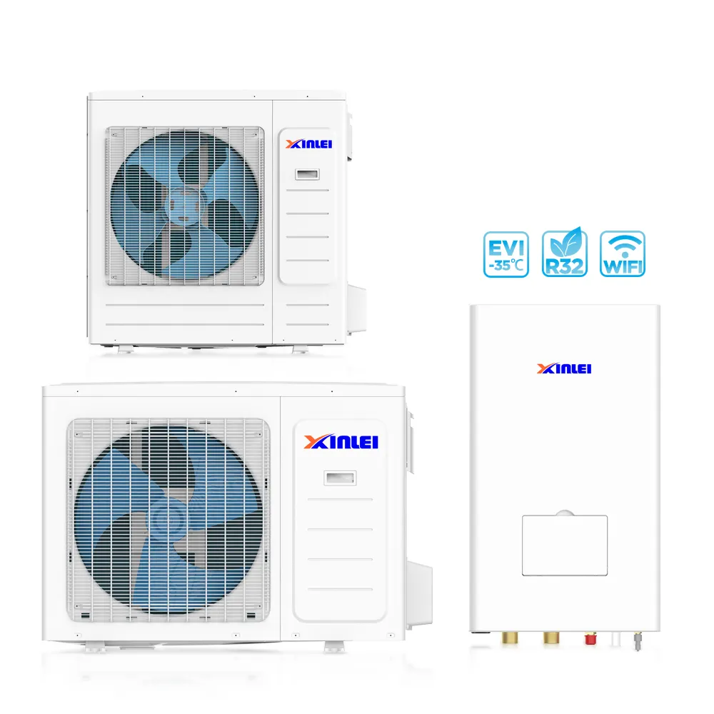 2024 China Manufacturer Warmepumpe EVI R32 Split DC Inverter Air to Water Source Heat Pump Water Heater