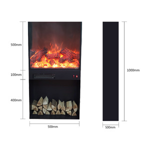 <span class=keywords><strong>Chimenea</strong></span> Eléctrica con Llama Simulada, Diseño Moderno, Construcción Metálica, Control Remoto, Instalación Empotrada para Uso en Interiores de Villas - Product Image 6