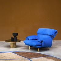 Superbe fauteuil de canapé en tissu simple au design italien confortable et doux