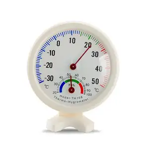 TH108 Mini Indoor Outdoor Temperature Bell-shaped Scale Thermometer Hygrometer For Home Office