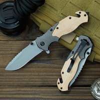 Couteau de poche pliant tactique de survie en plein air, en acier inoxydable avec manche en aluminium, très populaire pour le camping et les activités de plein air