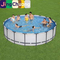 Piscine hors-sol ronde Jingchuang56420 pour adultes et enfants, grand bassin à poissons