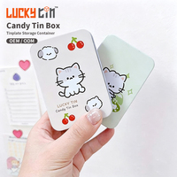 Boîte en fer blanc rectangulaire personnalisable de qualité alimentaire, vide, avec couvercle, pour cadeaux, bonbons et aliments