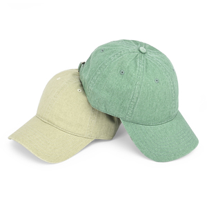 Casquette de baseball en jean de coton lavé à 6 panneaux, personnalisable avec logo brodé, ajustable, unisexe, style décontracté vintage, pour homme - Product Image 4