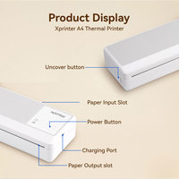 Impresora de Etiquetas Portátil Inalámbrica Xprinter P83, Impresora Térmica A4 para Impresión en Oficina Móvil