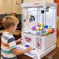 Joyplay Mini machine à griffes à monnayeur, blanche, pour petits jouets en peluche, machine de jeu d'arcade pour enfants