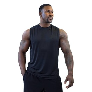 T-shirt pour hommes sans manches, en coton Spandex, personnalisé, de qualité supérieure, vente en gros, - Product Image 1