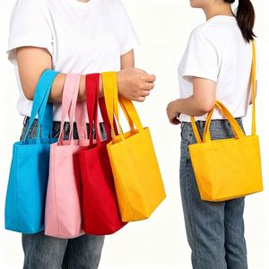 Eco Friendly Reusable Blank Canvas Tote <b>Gift</b> Shopping Cotton Handle Bag Custom Logo Printing Promotional Advertise Handbag - Product Image 4