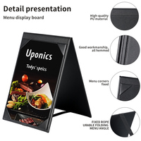 Menu personnalisable à feuilles mobiles, liste de prix, livre de recettes avec pochette transparente, surface en cuir PU gaufré