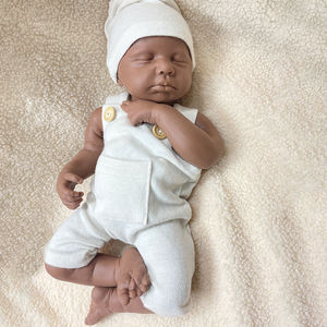 Muñeca Reborn <span class=keywords><strong>de</strong></span> <span class=keywords><strong>Silicona</strong></span> Sólida <span class=keywords><strong>de</strong></span> Cuerpo Completo <span class=keywords><strong>de</strong></span> 20 Pulgadas, Muñeca Reborn Africana con Boca Abierta, Realista, Sin Pintar - Product Image 4