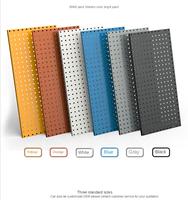 Kit d'organisation murale perforée 50x100cm en tissu, métal et plastique pour garage, rangement d'épices et de casseroles, usage décoratif
