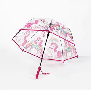 Nouvel Arrivage Parapluie Princesse Coloré pour Enfants, Parapluie Licorne Transparent en Plastique avec Bordure Décorative, Stock Disponible en Gros - Product Image 2