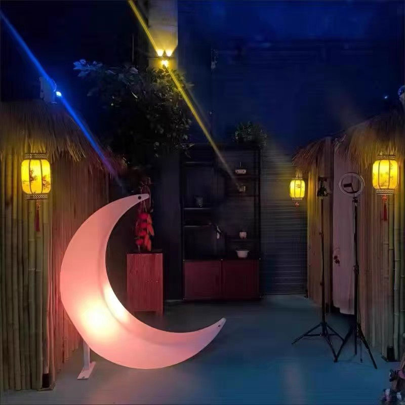 Светодиодное уличное кресло-качели с подсветкой в виде Луны