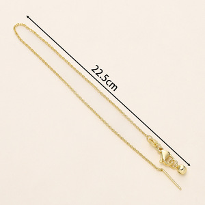 18k Gold Plated Lobster Clasp Chain <b>Adjustable</b> <b>Bracelet</b> Findings For DIY Jewelry Making Copper Plating GA0614 - Product Image 2