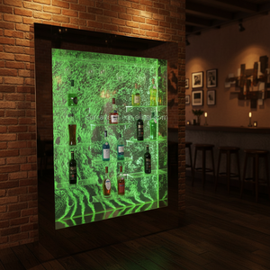 Mueble Bar con Iluminación LED, Burbujas Decorativas y Estantes para Exhibición de Botellas, Ideal para KTV, Bares, Clubes y Hogares Modernos - Product Image 6