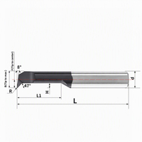 Barre de micro-alésage MQR trempée pour centre d'usinage d'acier allié, outils de perçage CNC, tournage de précision, économique, vente en gros, miniature