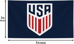 Bandera de Fútbol de EE. UU. 2026, 3x5 pies, Poliéster Premium Resistente a la Decoloración, Doble Costura, Ojales Metálicos, <span class=keywords><strong>Escudo</strong></span> de EE. UU. - Product Image 2
