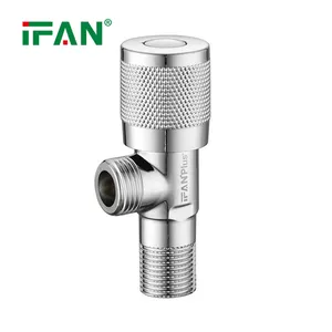 IFAN Wholesale Price 90 Degree Water Slow Down Stop Valve Bathroom Brass Angle Valve For Toilet