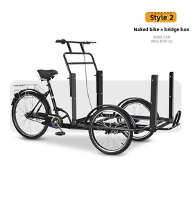 DomeRide Vélo à <span class=keywords><strong>3</strong></span> <span class=keywords><strong>roues</strong></span> professionnel personnalisé pour adultes avec cadre en acier et freins à disque, chariot de nourriture/collations, conception inversée - Product Image 3