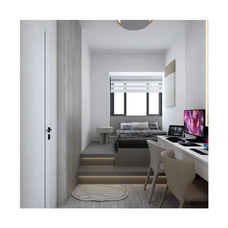 Modern basit tarzı sürgülü kapı mobilya yatak odası Walk-In tasarım özel dolap dolap
