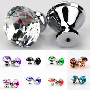 Modern Small Crystal Handle Cabinet Handcrafted Zinc Alloy <b>Drawer</b> Handle Single-Hole Kitchen Bedroom Bathroom Dresser Furniture - Product Image 3