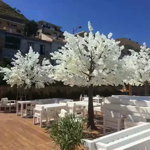 グラスファイバーを作る10フィート3m屋内屋外装飾ビッグハイシミュレーションフェイクピンクホワイトサクラツリー人工桜の木