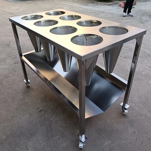 8 Cônes d'abattage de poulets en acier inoxydable 201, <span class=keywords><strong>Table</strong></span> de purge et d'abattage de volailles - Product Image 6