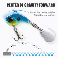 Leurre de pêche cuillère métallique 6g 10g Vib, appât dur coulant vibrant pour achigan, brochet, truite, saumon, dorade, tilapia en rivière/lac